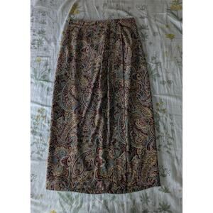 2000s Liz Claiborne Paisley Midi